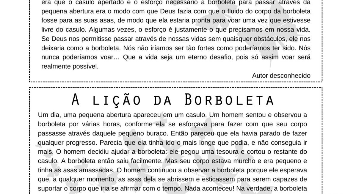 Dinamica Da Borboleta Para Reuniao De Pais Cultura Not Cias