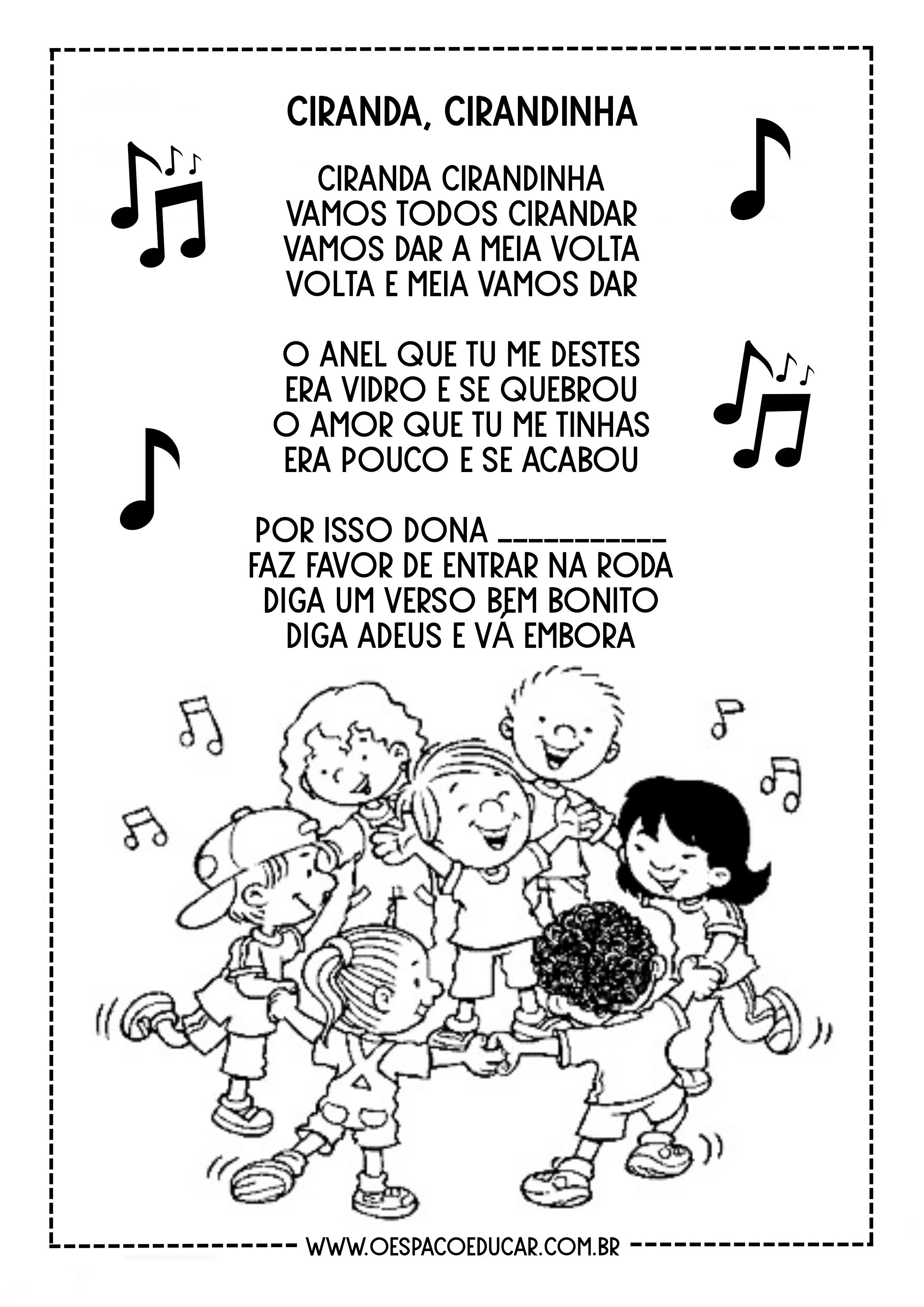 Fichas para brincadeira Qual é a música? - Blog Espaço Educar