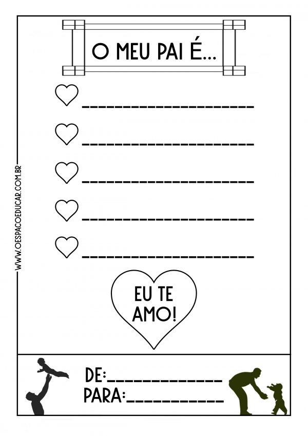 Dia dos pais: ditado especial para apresentar os pais!
