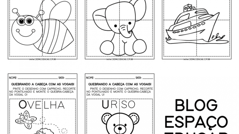 Educação Infantil: quebra-cabeças para trabalhar todas as vogais