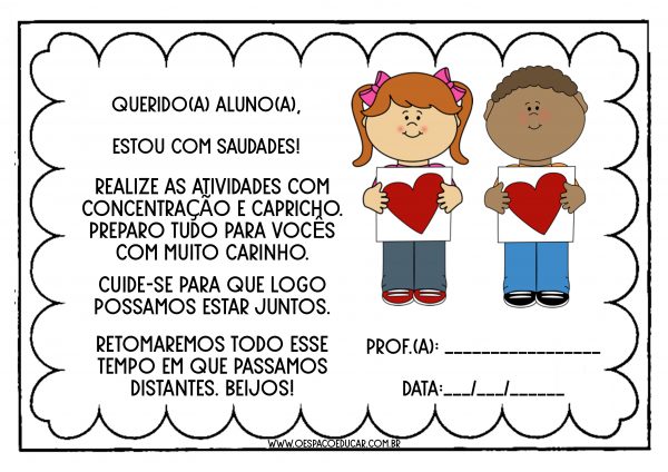 Aulas remotas: Recado para os alunos