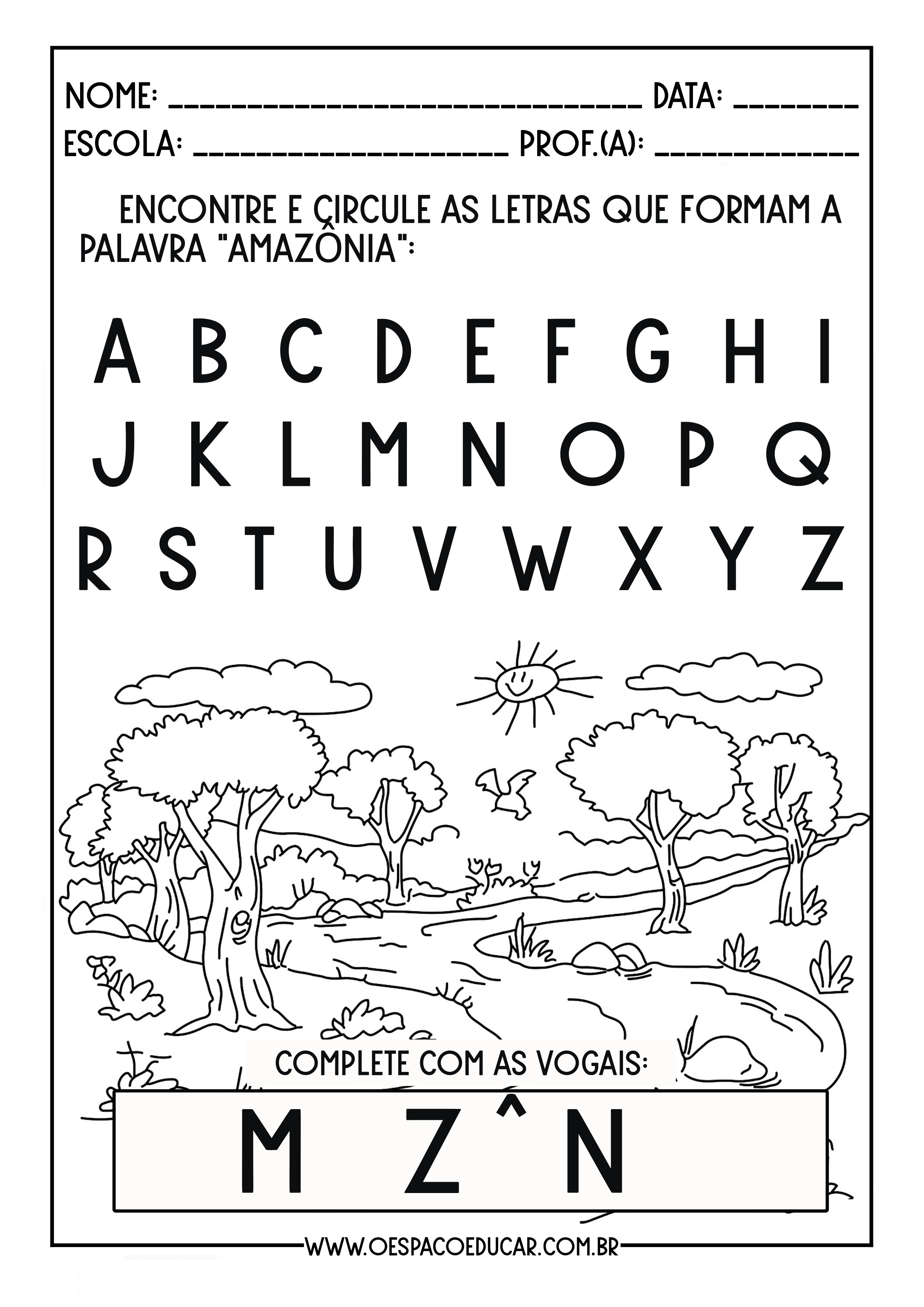 40 Atividades sobre o Dia da Amazônia para Imprimir - Online Cursos  Gratuitos