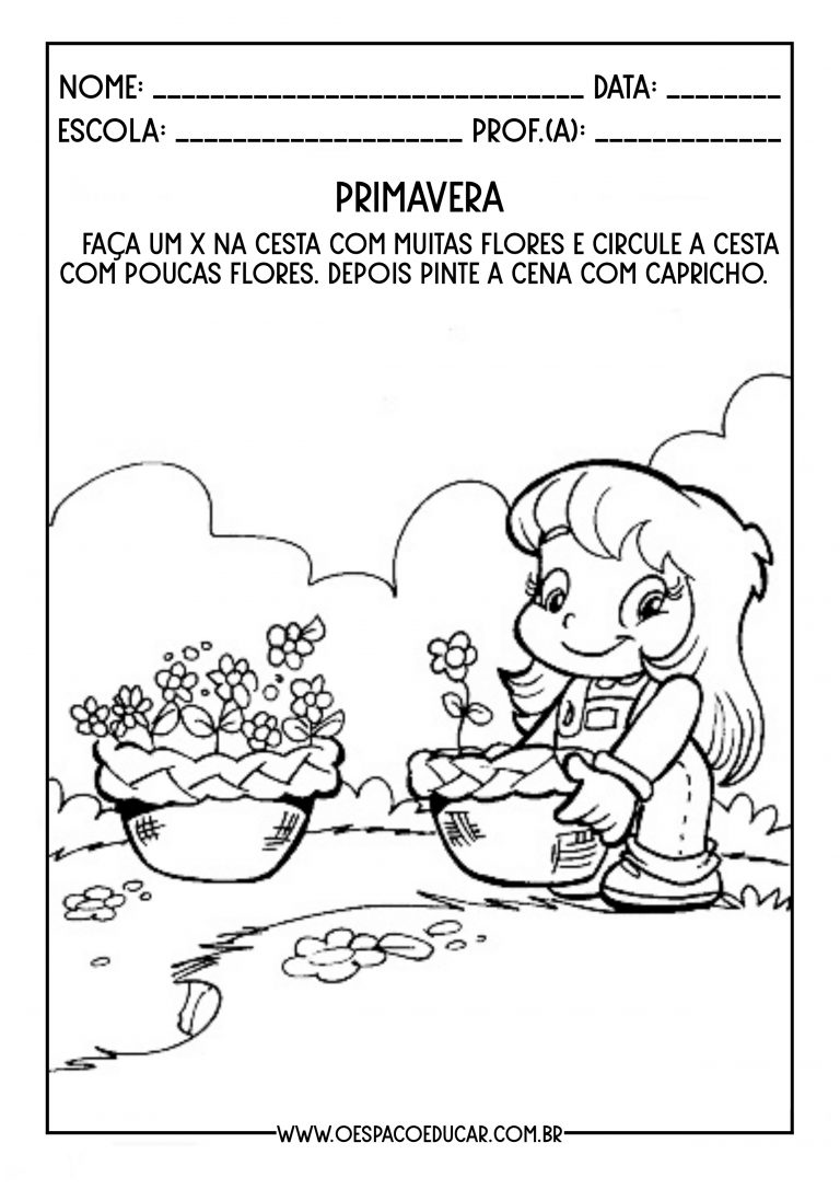 Educação Infantil Atividades Para Trabalhar A Primavera Blog Espaço Educar 5330