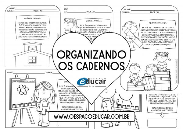 Volta às aulas: recados para cadernos no início do ano letivo!