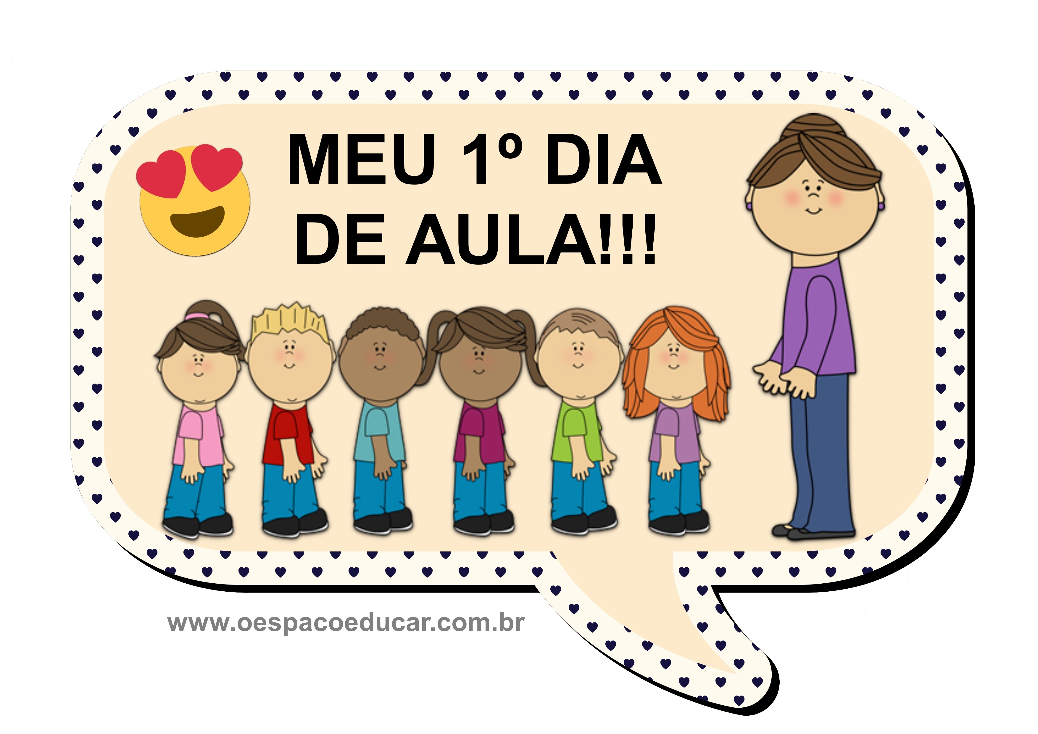 Plaquinhas "Meu 1º dia de aula!!!" para imprimir! - Blog Espaço Educar