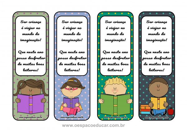 Volta às aulas: marca páginas para incentivo a leitura!