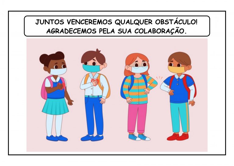 Sala de aula cartazes combinados para o combate à covid