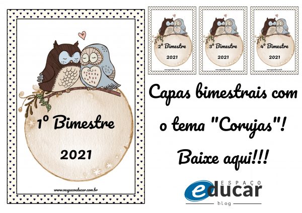Organização: capas bimestrais com o tema “Corujas”!