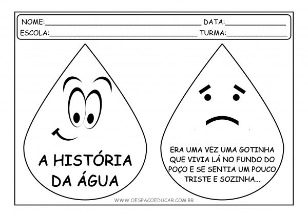 Dia da água: “A história da água” para colorir e montar o livro!