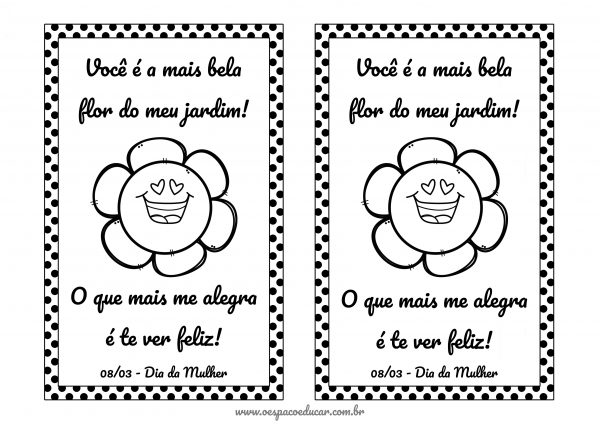 Datas comemorativas: cartão dia da mulher para imprimir e presentear!