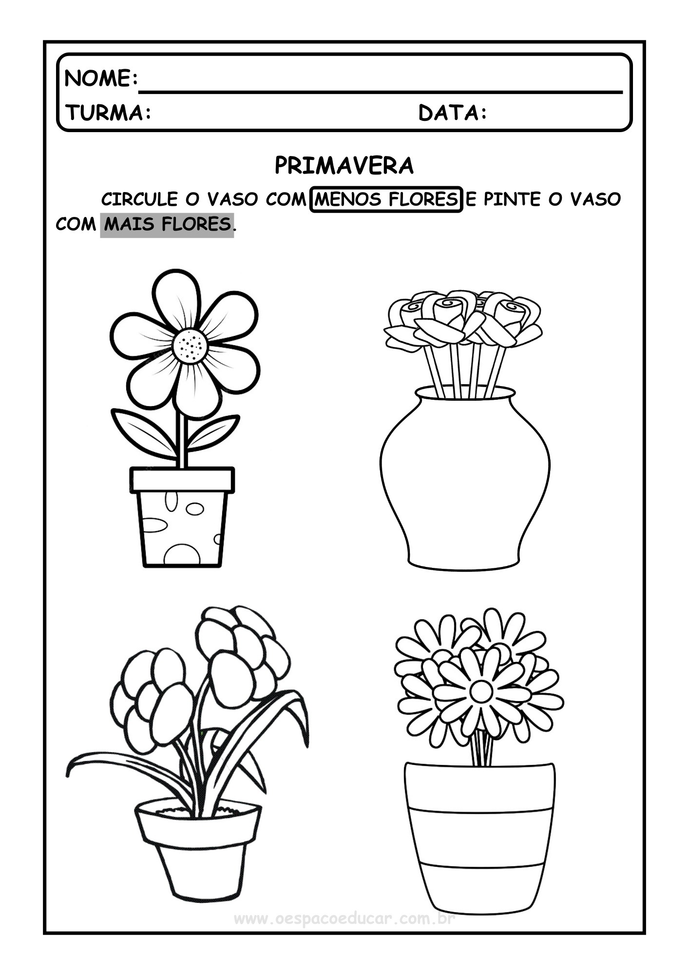 Atividades sobre as Plantas - Educação Infantil