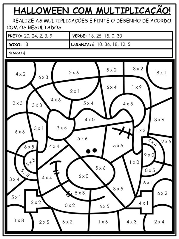 Ensino Fundamental: Halloween com multiplicação!