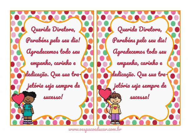 Dia do Diretor Escolar: cartão para as diretoras!
