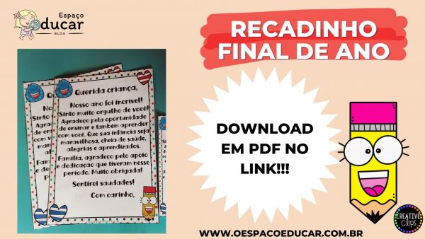 Recadinho de final de ano!
