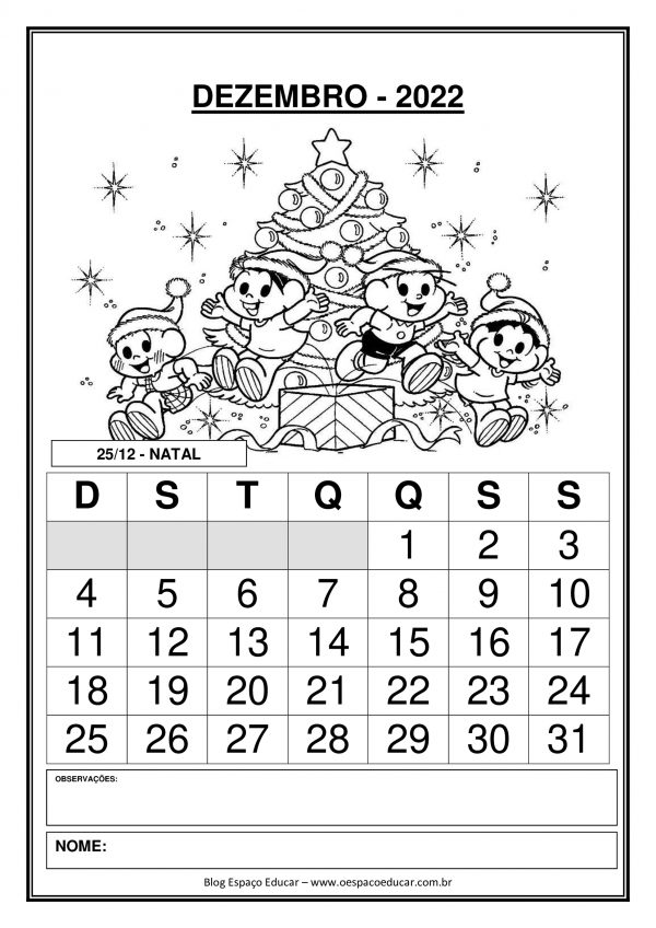 Calendários 2022: Dezembro!