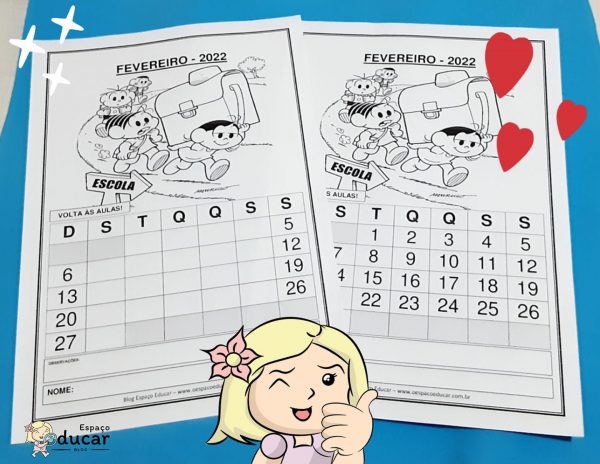 Calendários 2022 para o ano todo!