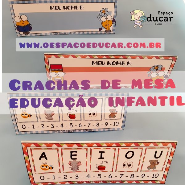 Volta às aulas: Crachás de mesa para Educação Infantil!