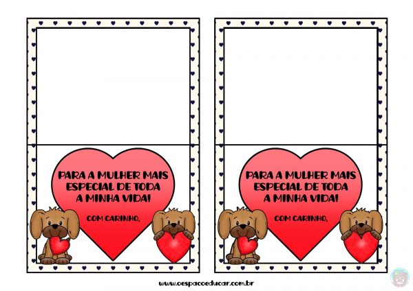 Dia da mulher: cartão para presentear!
