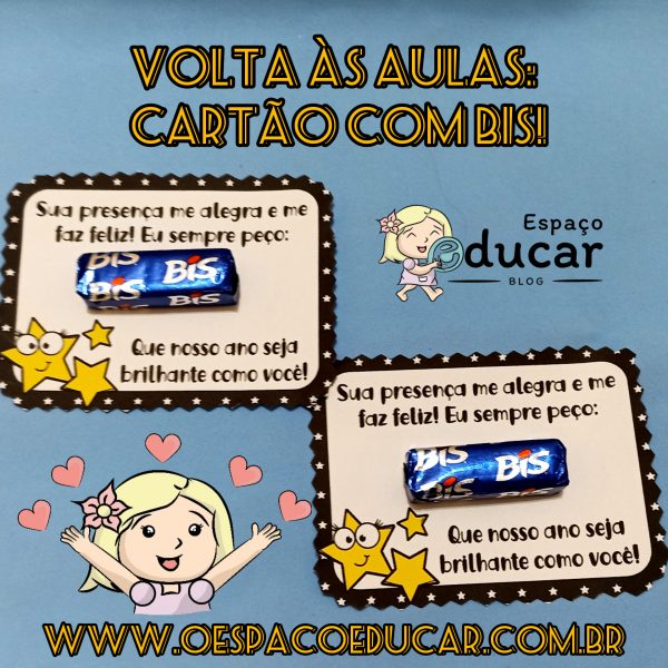 Volta às aulas: Cartão com Bis!