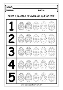 Educação Infantil: contagem e quantificação com ovinhos de Páscoa!