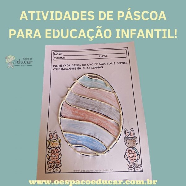 Páscoa: atividade com cores e barbante!