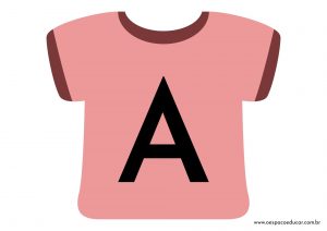 Educação Infantil: camisetas da letra inicial! – Versão Rosa