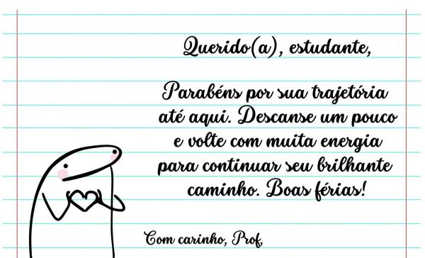 Bilhete de férias!