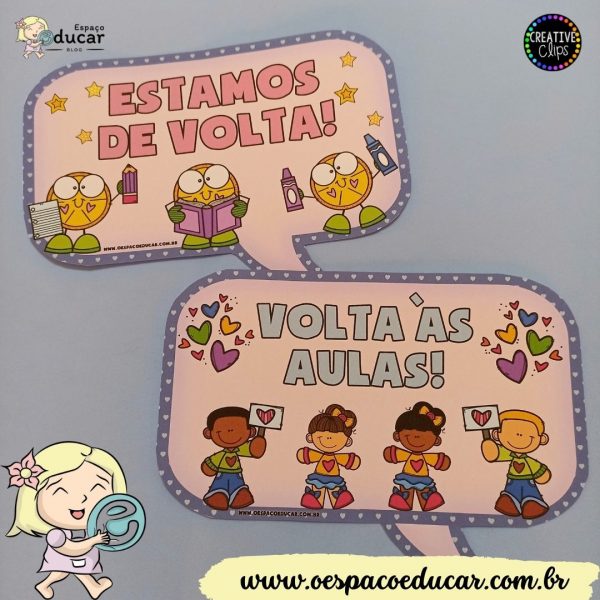 Plaquinhas volta às aulas!