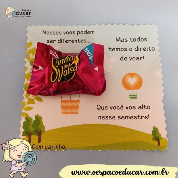 Volta às aulas: cartão balão!