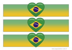 Braceletes, palitoches e bandeira do Brasil!
