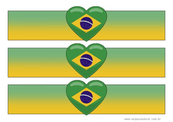 Braceletes, palitoches e bandeira do Brasil!