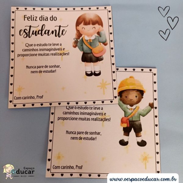 Cartão dia do estudante!