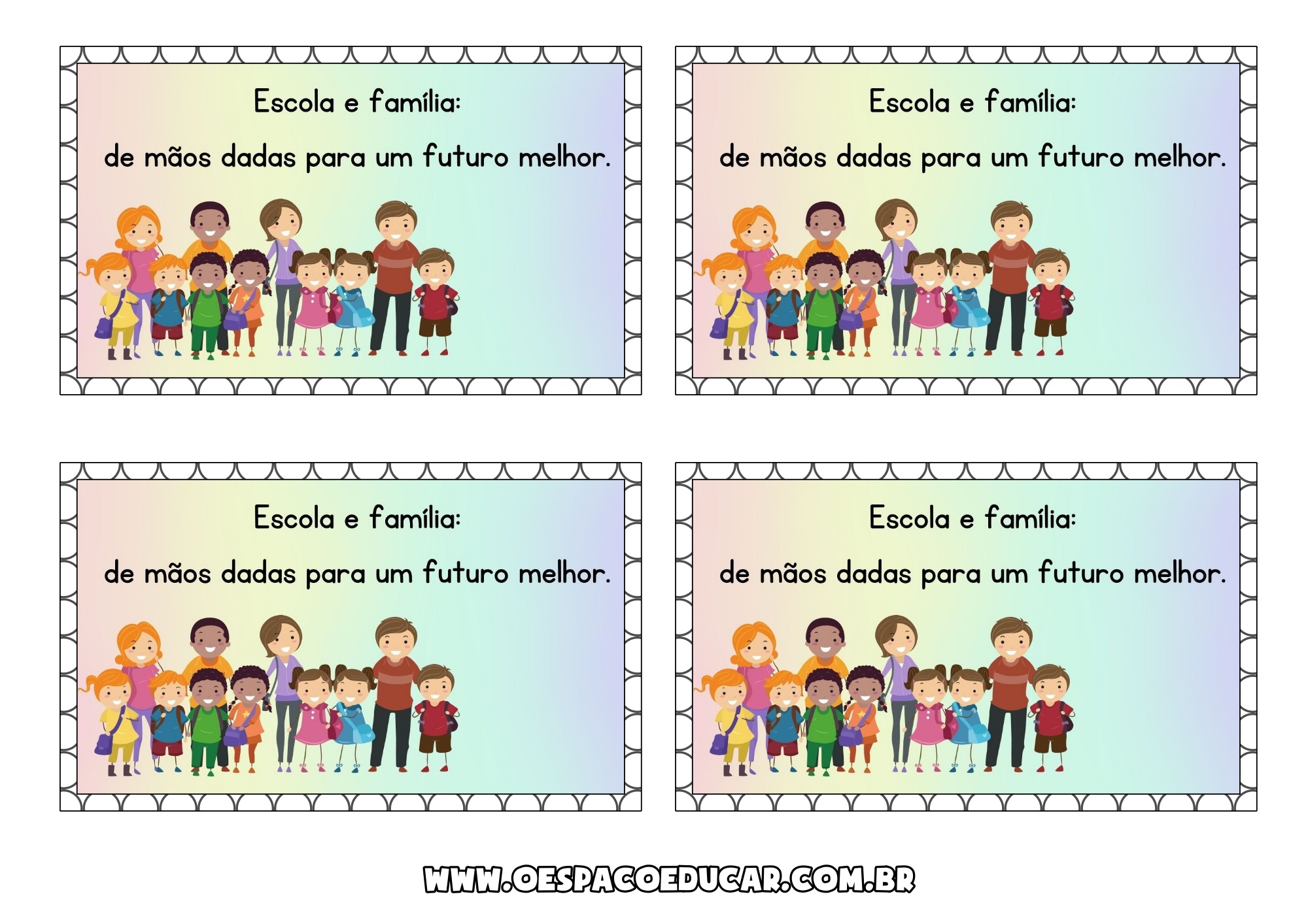 Familia e escola juntos