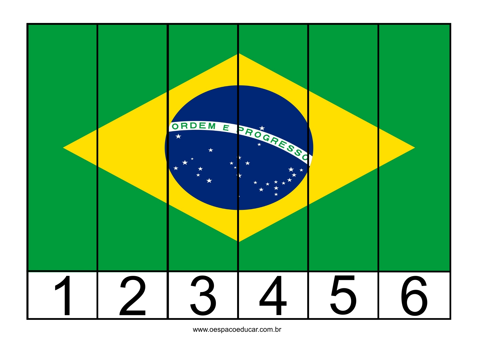 Quebra-cabeças da bandeira do Brasil! - Blog Espaço Educar