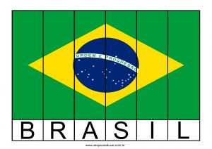Quebra-cabeças da bandeira do Brasil!