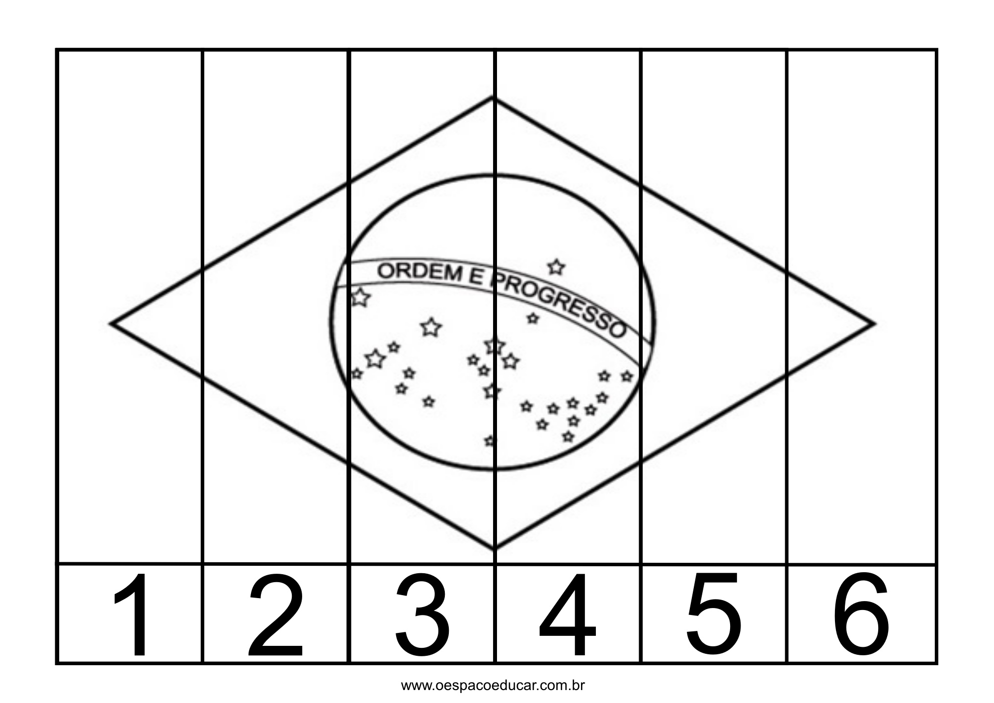 Quebra-cabeças da bandeira do Brasil! - Blog Espaço Educar