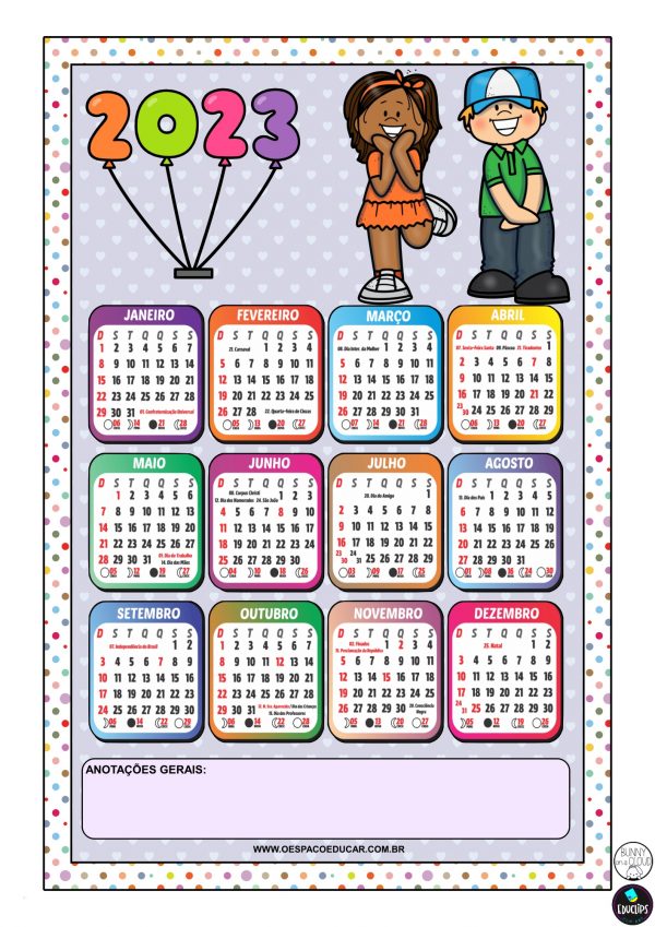 Calendários 2023!