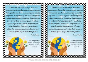 Cartão “Esperançar” de Paulo Freire!