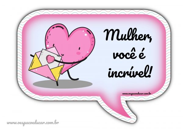 Plaquinhas dia da Mulher!