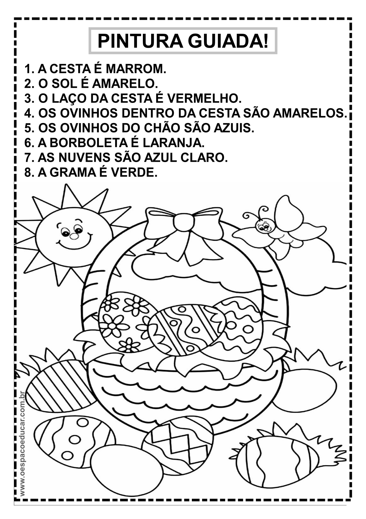 ESPAÇO EDUCAR DESENHOS PINTAR COLORIR IMPRIMIR