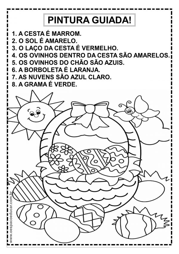 Alfabetização: Pintura guiada de Páscoa! - Blog Espaço Educar