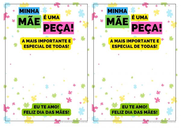 Cartão “Minha mãe é uma peça!”