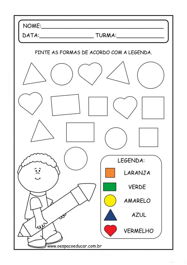 Educação Infantil: atividades formas geométricas!