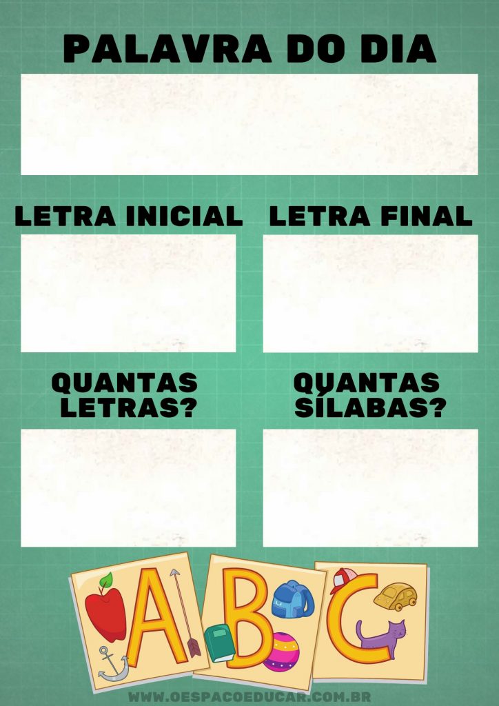 Alfabetiza o Palavra Do Dia Blog Espa o Educar Alfabetiza o Palavra Do Dia Blog Espa o Educar