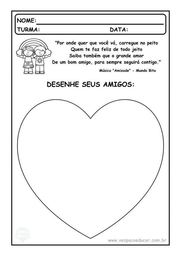 Dia da amizade: desenhe seus amigos!