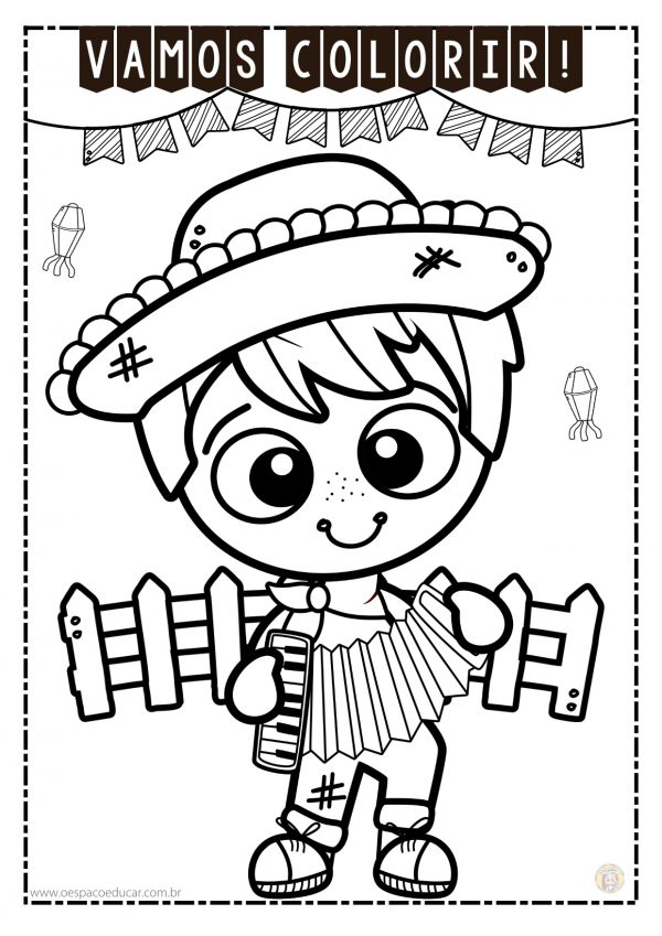 Festa junina: para colorir!