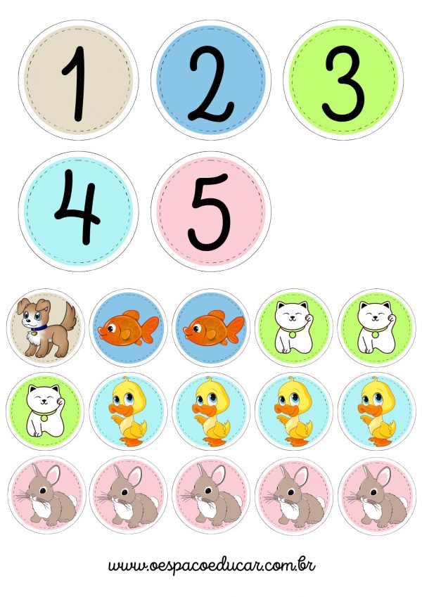 Educação Infantil: recurso números e quantidades (1 a 5)! - Blog Espaço ...