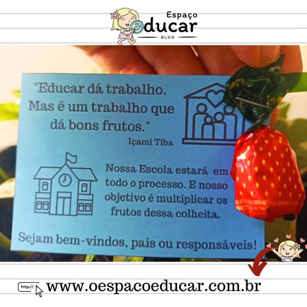 Mensagem para reunião de pais!