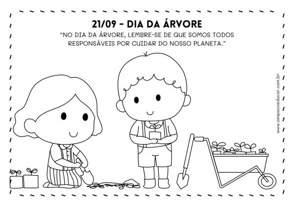 Dia da árvore: para colorir!