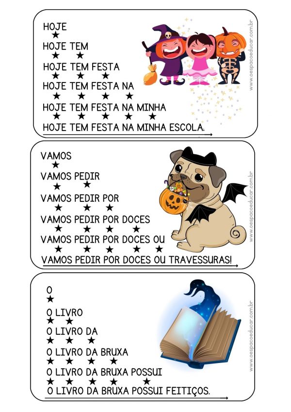 Dia das bruxas: fluência leitora!